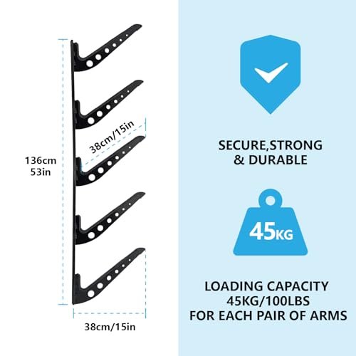 HIKULA 5 Board Surf Rack Wall Mount for Surfboard